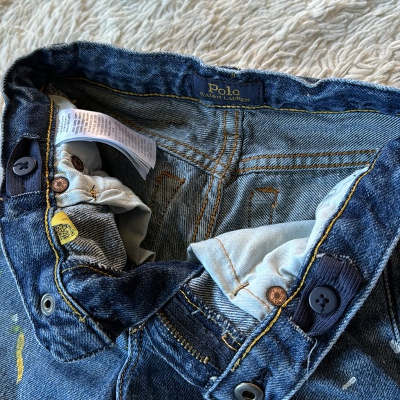 Polo Ralph Lauren Paint-Splatter Sullivan Slim Denim Short size 6 - Picture 10 of 13